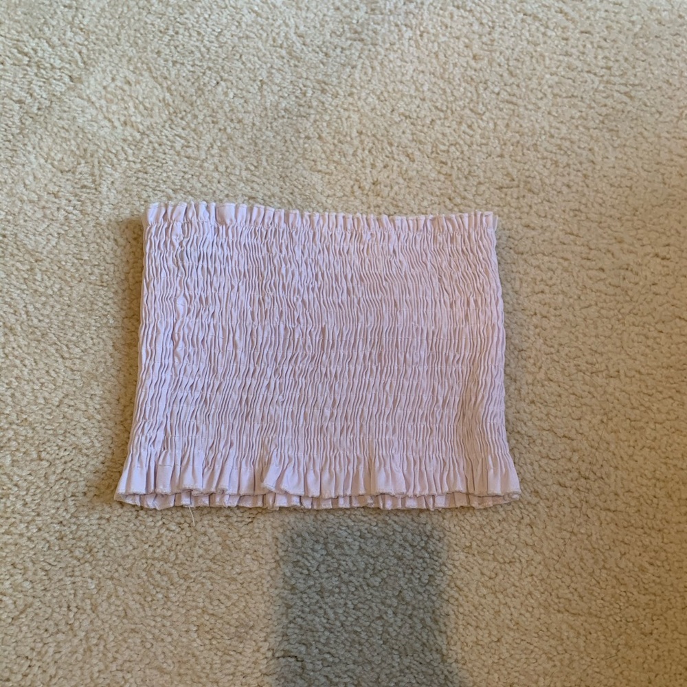 White tube top with ruffles - Picture 2 of 3